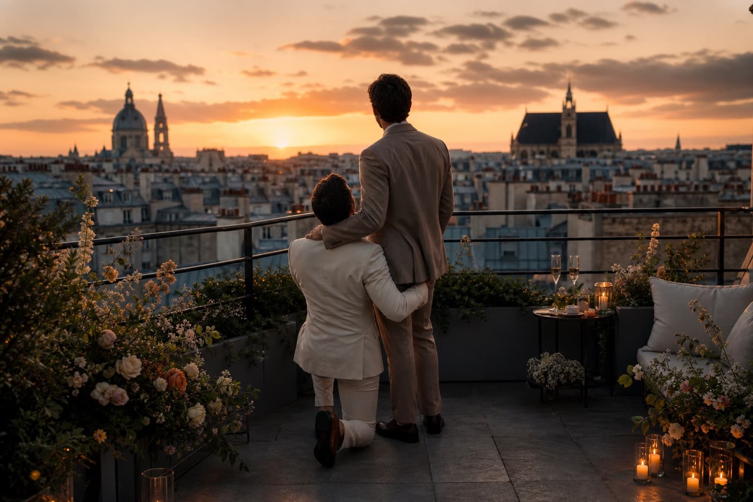 Le Marais Rooftop Sunset